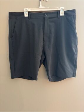 Men's Flat Front Stretch Shorts - Black